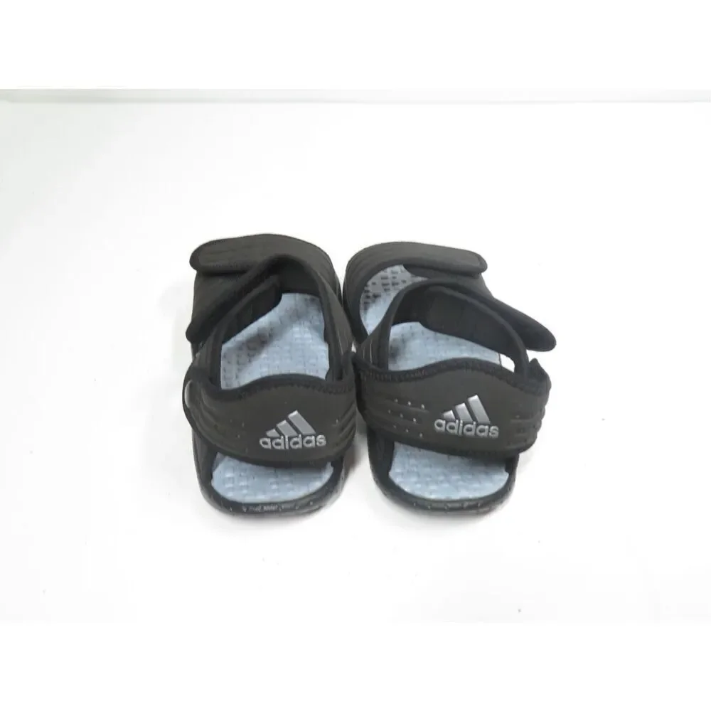 Adidas Adjustable Sport Water Sandals Boy Unisex Black Silver Size 5